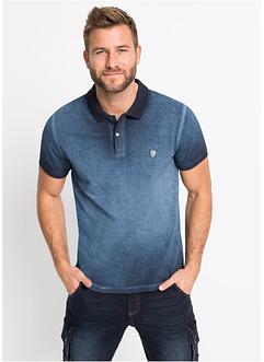 Poloshirt in gewaschener Optik, Kurzarm, John Baner JEANSWEAR