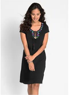 Flammgarn-Jerseykleid aus reiner Baumwolle, bonprix