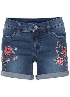 Jeans-Shorts Mid Waist, Stickerei, bonprix