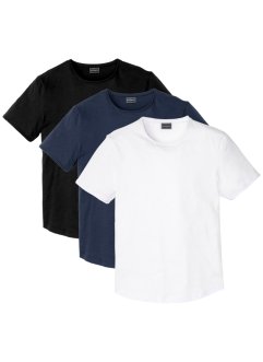 T-Shirt mit Rollsaum (3er Pack), Slim Fit, RAINBOW