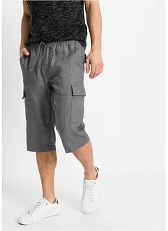 Regular Fit Cargo-Bermuda mit Leinen, bonprix