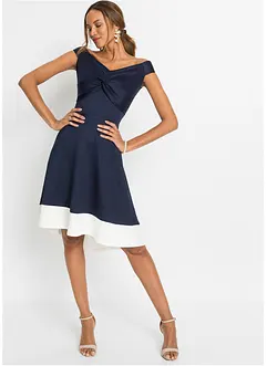 Carmen-Kleid mit Knotendetail, bonprix