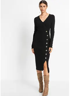 Strickkleid mit Knöpfen, bonprix