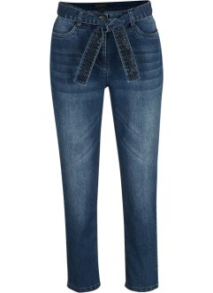 7/8 Stretch-Jeans mit Glitzergürtel, bpc selection