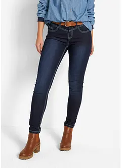 Slim Jeans Mid Waist, Kontrastnähte, bonprix