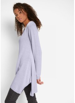 Baumwoll Long-Pullover mit Zipfelsaum, A-Linie, bpc bonprix collection