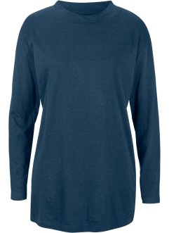 Bequemes Shirt mit weitem Stehkragen und Seitenschlitzen für mehr Bewegungsfreiheit, langarm, bpc bonprix collection