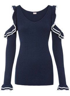 Ripp-Pullover, Cold-Shoulder, BODYFLIRT boutique