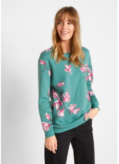 Sweatshirt mit Blumendruck, locker geschnitten, bpc bonprix collection