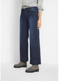 Wide Leg Jeans Mid Waist, Stretch, bonprix