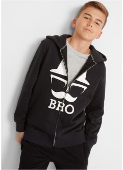 Jungen Kapuzensweatshirt mit coolem Druck aus Bio-Baumwolle, bpc bonprix collection