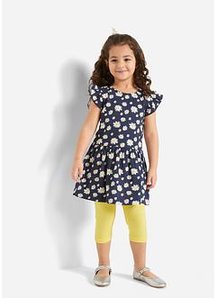 Mädchen Jerseykleid + ¾ Leggings (2tlg. Set) aus Bio-Baumwolle, bpc bonprix collection