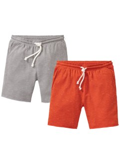 Sweat-Shorts mit Rollkanten (2er Pack), Regular Fit, RAINBOW