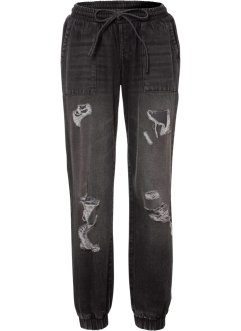 Jeans-Jogger mit Destroy-Effekten, RAINBOW