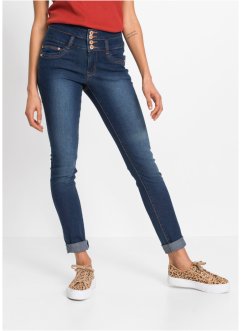 High Waist Skinny-Jeans mit langer Knopfleiste, RAINBOW