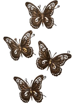 Wandkerzenhalter im Schmetterling-Design (4er Pack), bpc living bonprix collection