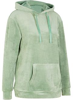 Velours-Sweatshirt mit Kapuze, bpc bonprix collection