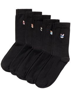Socken (5er Pack) mit Stickerei, bpc bonprix collection