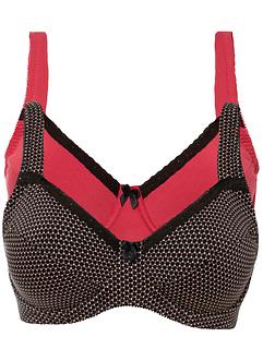 Minimizer-BH mit Bügel mit Bio-Baumwolle (2er Pack), bpc bonprix collection