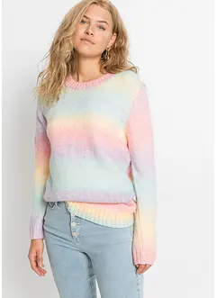 Grobstrick-Pullover aus weichem Woll-Mix, bonprix