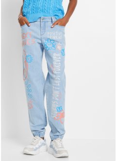 Jeans mit Wording, RAINBOW