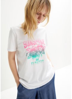 Baumwoll-Shirt mit Druck, Kurzarm, bpc bonprix collection