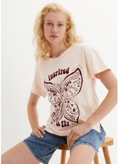 T-Shirt mit platziertem Druck aus Bio-Baumwolle, bpc bonprix collection