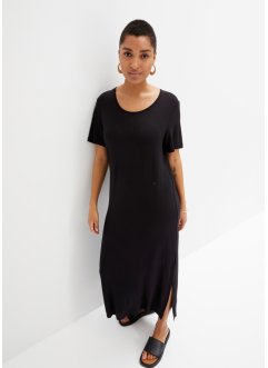 Bequem geschnittenes Shirt-Kleid mit Schlitz in Maxi-Länge, bpc bonprix collection
