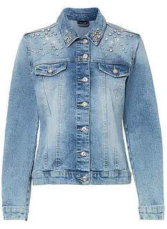 Jeansjacke mit Strass-Applikation, bonprix