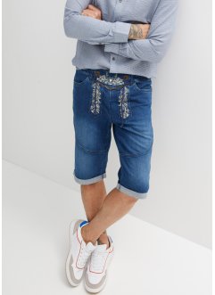 Stretch-Jeans-Bermuda mit Stickerei, Regular Fit, John Baner JEANSWEAR