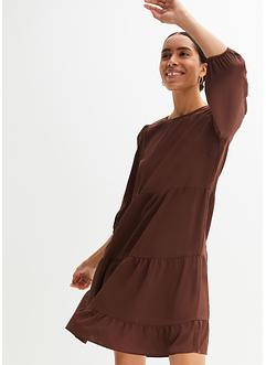 Crepe-Kleid mit Volants, BODYFLIRT