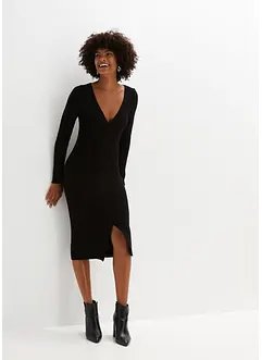 Figurbetontes Strickkleid mit Zopf-Detail, bonprix