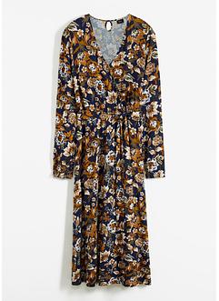 Jerseykleid mit V-Ausschnitt und Bindeband, bpc bonprix collection