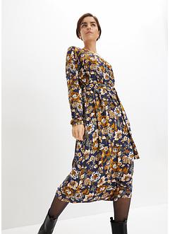 Jerseykleid mit V-Ausschnitt und Bindeband, bpc bonprix collection