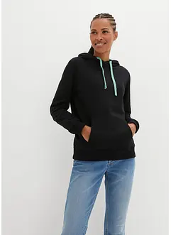 Kapuzensweatshirt mit Kontrastdetails aus Bio-Baumwolle, bpc bonprix collection