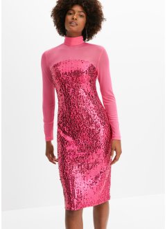 Kleid mit Pailletten und Mesh, BODYFLIRT boutique