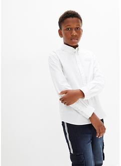 Jungen Langarmhemd mit Stickerei, Slim Fit, bpc bonprix collection