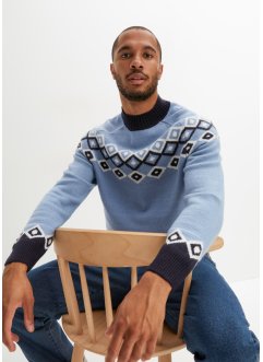 Norweger-Pullover mit Stehkragen und recycelten Materialien, bpc bonprix collection