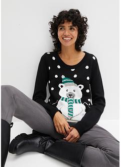 Strickpullover mit Weihnachtsmotiv, bpc bonprix collection