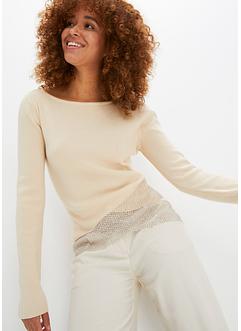 Pullover mit Strass-Steinen, BODYFLIRT