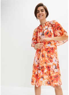 Kleid mit Volants aus recyceltem Polyester, BODYFLIRT