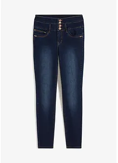 High Waist Skinny-Jeans mit langer Knopfleiste, bonprix