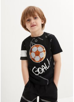 Jungen T-Shirt mit Wendepailletten aus Bio-Baumwolle, bpc bonprix collection