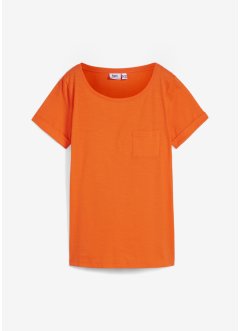 Flammgarn T-Shirt mit Brusttasche aus Bio-Baumwolle, bpc bonprix collection
