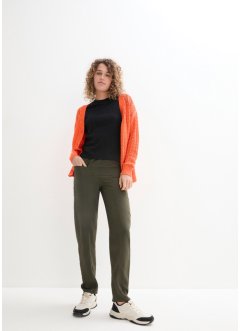 Weite Hose mit aufgesetzten Taschen und High-Waist-Bequembund, bpc bonprix collection