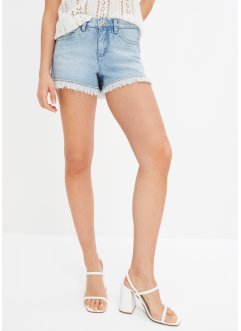 Jeans-Shorts mit Strass-Fransen, BODYFLIRT