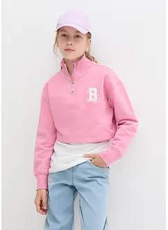 Mädchen Sweatshirt + Top (2-tgl. Set)aus Bio-Baumwolle, bonprix