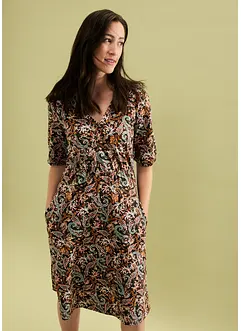 Wickelkleid aus Baumwolle mit Stretch, bonprix