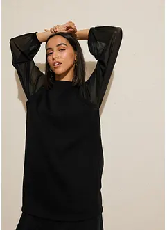 Sweatshirt mit Mesh-Ärmeln, bonprix