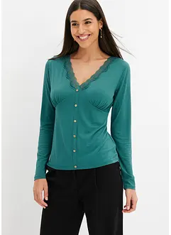 Langarmshirt mit Spitze, bonprix